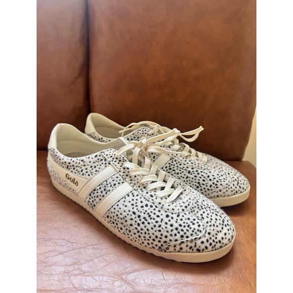 Gola Bullet Cheetah Size 10 Euro 41 CLA318 Cow Fur preppy classic Anthropologie - Picture 2 of 8